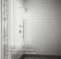 KOHLER Cursiva 3-Spray 6.75 in Wall Mount Fixed Showerhead Polished Chrome NOB