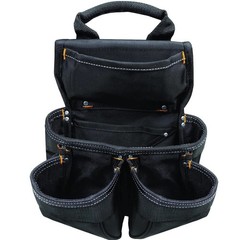 CLC 5605 Custom Leathercraft 5 Piece Framers Combo Tool Belt 18 Pockets Black