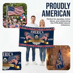 3 Ply 250 Years America Flag – Double Sided Patriotic Eagle 3 X 5 Ft Anniversary