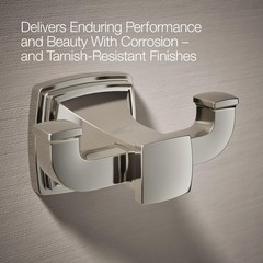 27411-SN Riff® Double Robe Hook, Vibrant Polished Nickel