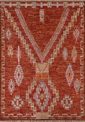 Rust Moroccan Tribal Area Rug 5×7 Hand-knotted Wool Oriental Carpet for Any Room