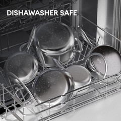 Stainless Steel Non-Stick Cookware Set, Oven Safe & Induction Ready