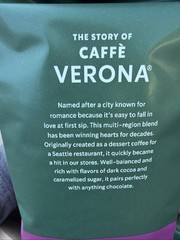 Verona Ground Coffee Dark Roast 7lbs Starbucks Caffe 28oz x 4 Bags LOT