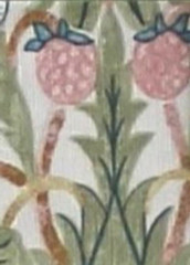 William Morris Fabric Shower Curtain Strawberry Thief Multicolor 72″x72″ Shabby