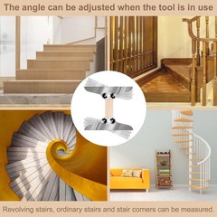 Stair Tread Template Tool, Stair Measuring Tool, Tread Jig Set – with Level &…