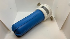 Mass-Vac MV Products Visi-Trap 9.5″ Blue Polypropylene Vacuum Inlet Trap KF16