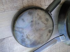 De Buyer Carbon Steel Crepe 7 7/8″ and Egg Pan 5 5/8″ Marked Mineral B France