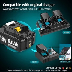 2PACK For Makita 18Volt 8.0Ah LXT Li-Ion Battery BL1860B BL1830 BL1850 / Charger