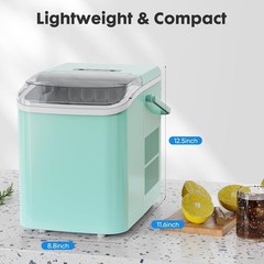 Portable Countertop Ice Maker Self-Cleaning Machine 9 Cubes in 6 Mins 26.5lbs