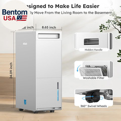 5000 Sq.Ft Energy Star Most Efficient 2024 Dehumidifier with Pump, Max 100 Pint