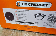 Le Creuset Cocotte 24cm 9.5in 4.5qt Fig Purple Silver knob Cast Iron Dutch oven