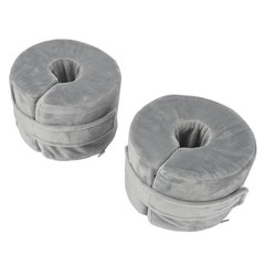 Grey 2pcs Foot Elevating Pillow Ankle Protector Foot Support Pillow Elevator WT