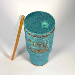 Taylor Swift The Life of a Showgirl Glitter Tumbler 30oz Mint Green ✅FAST SHIP✅