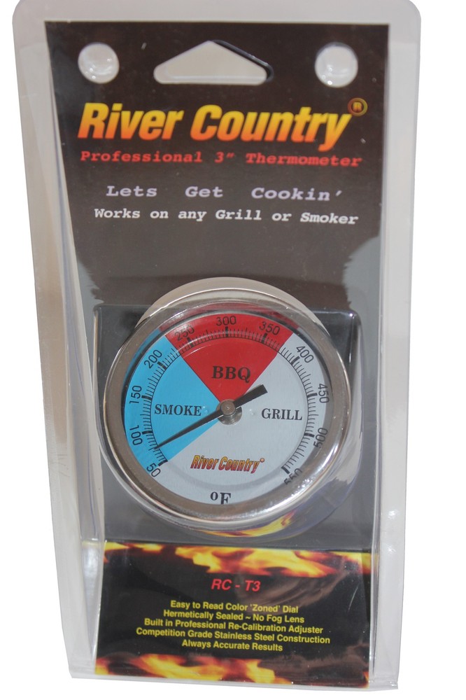 3″ RCT3 BBQ CHARCOAL GAS ELECTRIC GRILL SMOKER PIT THERMOMETER ADJUSTABLE