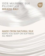 Set of 2 Pure Mulberry Silk Pillowcases – Soft, Durable, Anti-Aging, King Size 2