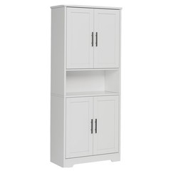 70″ Tall Kitchen Pantry Cabinet, Storage Cabinet with Doors & Adjustable Shelves