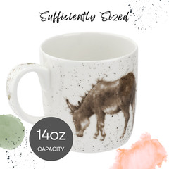 Royal Worcester Wrendale Designs Bone China 14 Ounce Mug – Gentle Jack (Donkey)