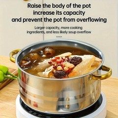 10PC Stainless Steel Cookware Set 5 Pots 5 Lids Deep Stockpots for Kitchen