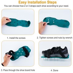 1 Pair Heavy Duty Lawn Aerator Shoes Grass Aerator Shoes Aerating Spike Sandal
