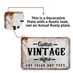 Customized With Your Custom Text New Personalized Aluminum Metal Sign 8 x 12″
