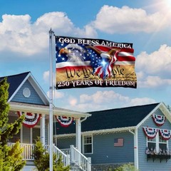250 Years God Bless America Flag, 250th Anniversary USA Patriotic Flag