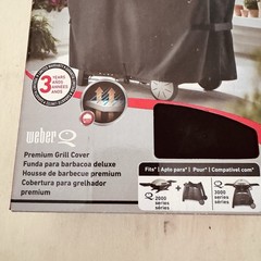 Weber Premium Grill Cover 7112 Fits Q2000 And Q3000 Series Black New In Package