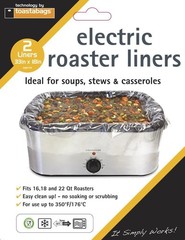 Electric Roaster Liners 2-Pack Fits 16, 18 & 22 Quart – Oven & Microwave Safe