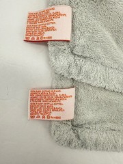 Paresi Orange Face Towels Set Of 2 Gray White Stripe 100% Cotton Italy 10″