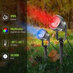 4-8 Packs Waterproof LED Pond Light Underwater & Ground Colorful Landscape Light
