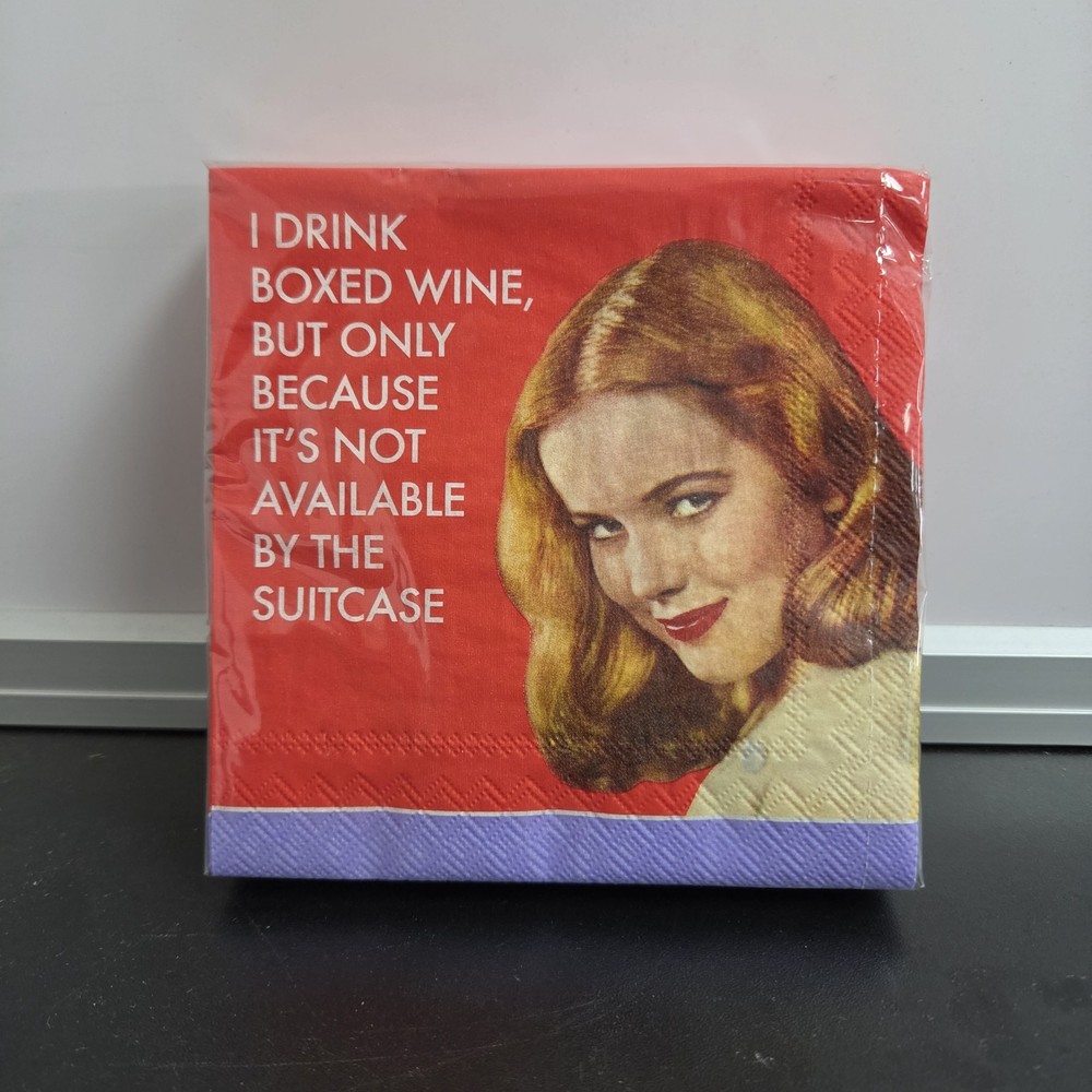 20 pk. Funny It’s Not Available By The Suitcase Cocktail Napkins 5″ Multicolor
