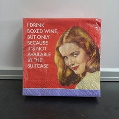 20 pk. Funny It’s Not Available By The Suitcase Cocktail Napkins 5″ Multicolor
