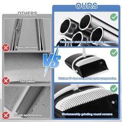 Broom and Dustpan Set Lightweight Upright Lobby Broom and Dust Pan Combo