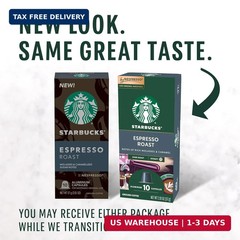 Starbucks by Nespresso Original Line Dark Roast Espresso, 50-count Espresso Pods