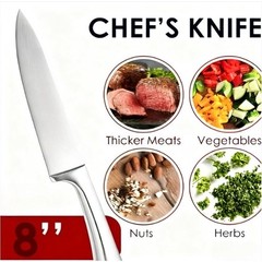 8″ Professional Carbon Steel chef’s knife High Carbon Steel for Balance &Control