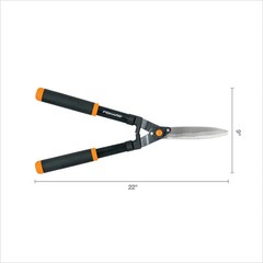 Fiskars 8 in Steel Standard Hedge Shears Garden Pruning Trimming Tool