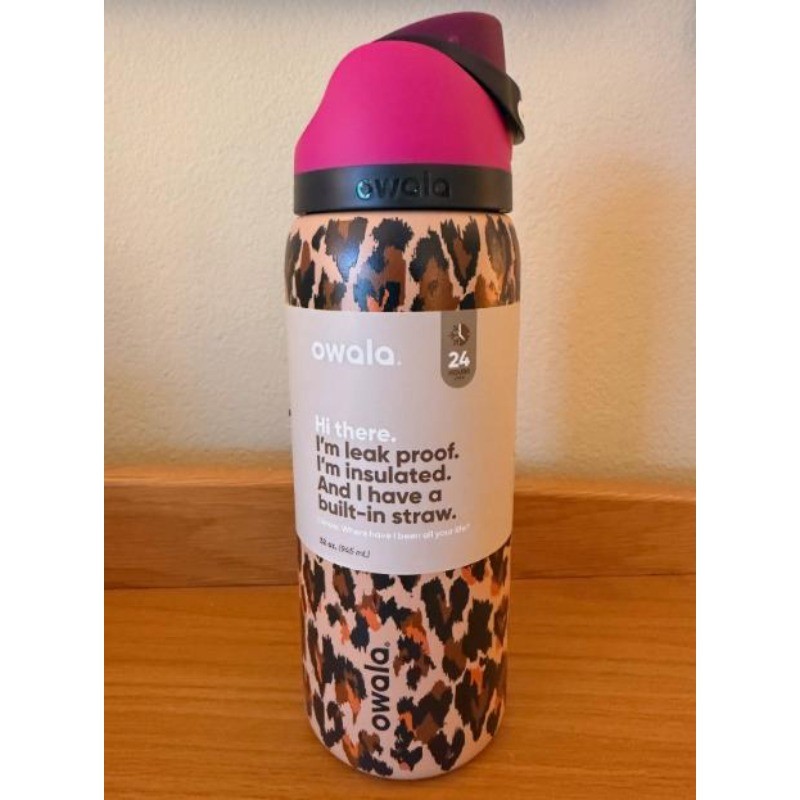 NEW Owala “Wild At Heart” 32oz Free Sip Limited Edition UO Cheetah Leopard Print