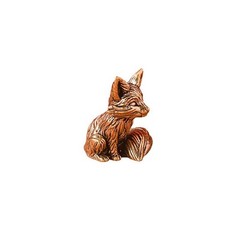 1PCS Brass Fox Animal Statue Small Sculpture Tabletop Figurine Home Decor Gifts