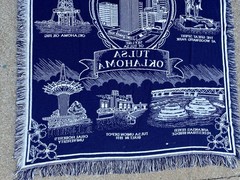 Tulsa Oklahoma Woven Cotton Blanket Throw ORAL ROBERTS PHILBROOK UNIVERSITY