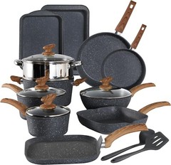 Pots and Pans Set Nonstick Kitchen Induction Cookware Set Granite Coated Pot Set