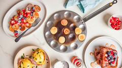 De Buyer 5612.16 Mineral B Round Aebleskiver & Poffertjes Pan, Nonstick, 10.75″