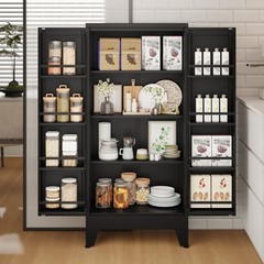 Metal Kitchen Pantry Cabinet, 47″ Freestanding Storage Cupboard with Adjustable