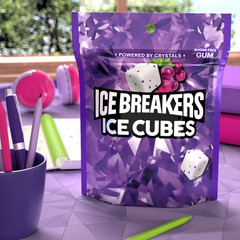 (Pack of 2) Ice Breakers Ice Cubes Arctic Grape Sugar Free Gum 8.11 oz 200 pcs