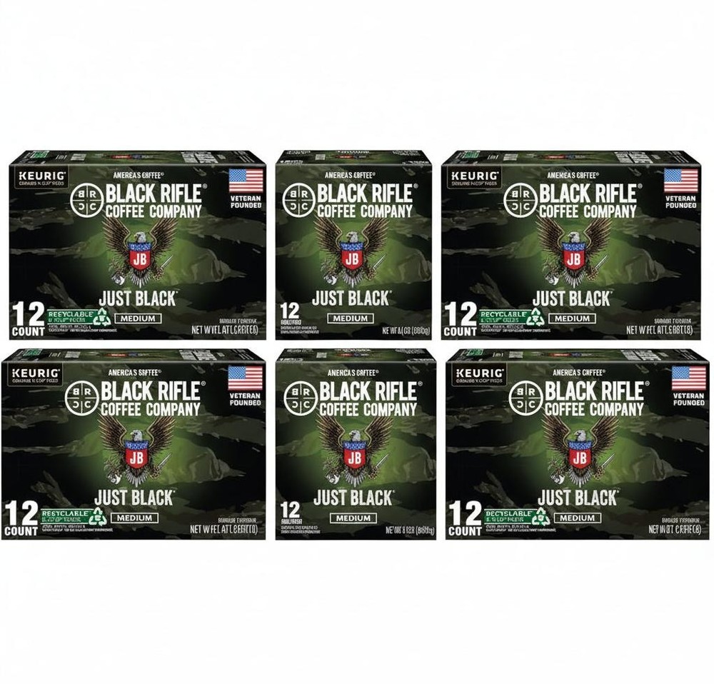 Black Rifle Just Black Medium Roast Keurig K-Cup Coffee Pods, 72ct.