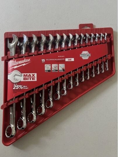 Milwaukee Combination Wrench Set 15 Piece SAE 48-22-9415 new