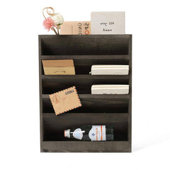 12.8 In. X 4.2 In. Gray Hanging Wood All Magazine Rack Holder, Mail Holder Organ