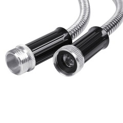 25 50 75 100FT Stainless Steel Metal Garden Water Hose Pipe Flexible Lightweight
