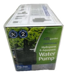 Aquagarden Universal Hydroponic & Aquaponic Water Pump 300-500 Gal/Hr. {G7}.