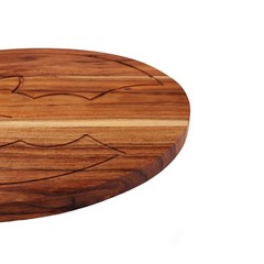 Egg Shaped Wood Serving Board 13×10.3 in Wooden Charcuterie Cheese Platter