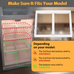 White Crisper Drawer Cover Frame Fit For Frigidaire Refrigerator 240364787 New