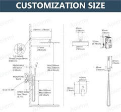 Shower Faucet Set Rain Shower System with Handheld Spray Bathroom Shower Comb…